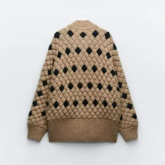 ZARA STRUCTURED KNIT CARDIGAN